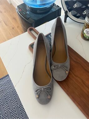 Tory Burch Gray Suede Ballet block heels - 2 inches